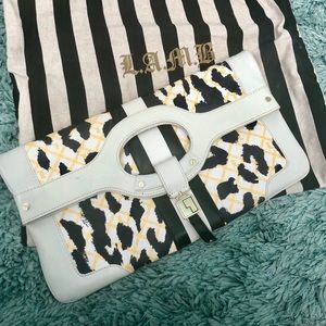 L.A.M.B leopard clutch.